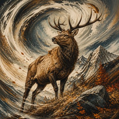 animal standing in natural pose — Dynamic Composition Art Style