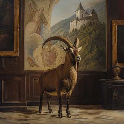 animal standing in natural pose