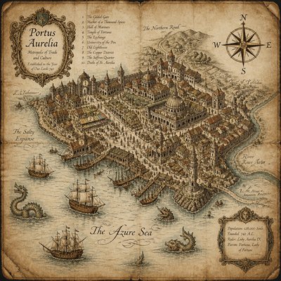 urban street with city activity — Map Art Style