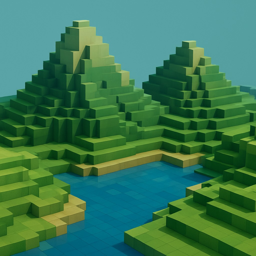 serene landscape with mountains and water