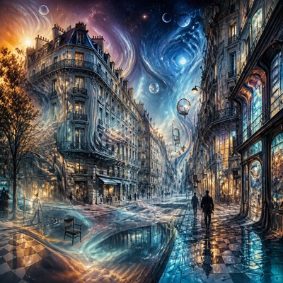 Surrealist Landscape Art Style Style Transfer Example