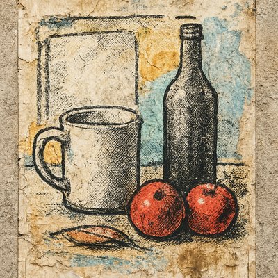 still life with everyday objects