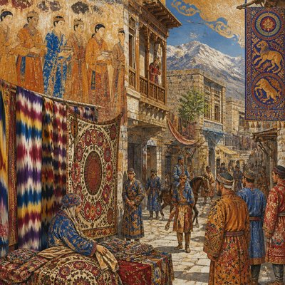 urban street with city activity