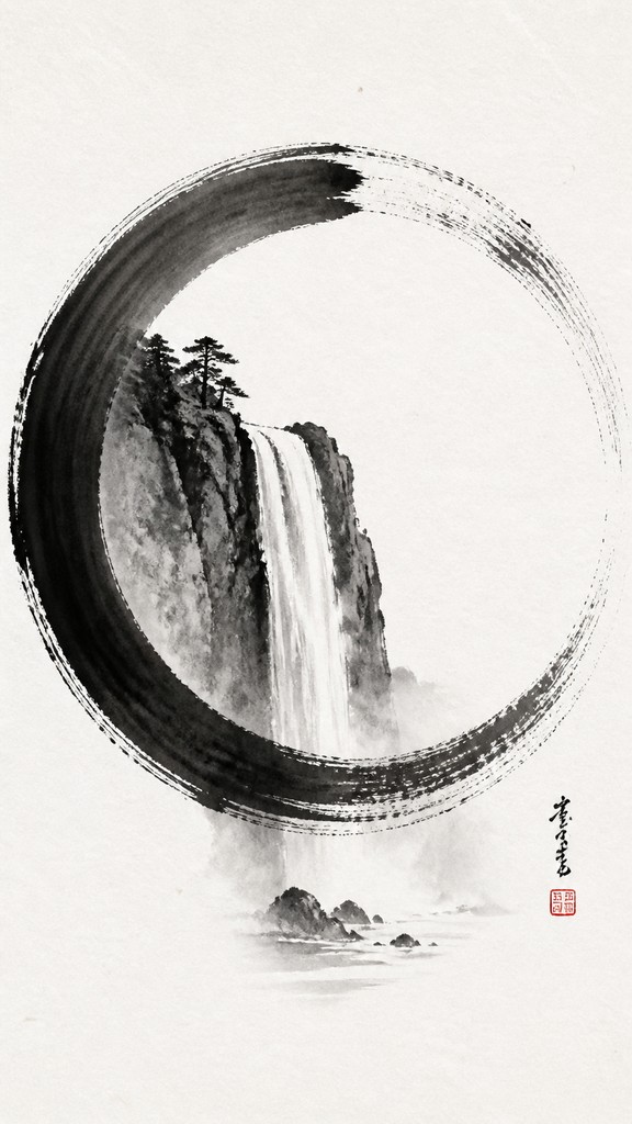 towering waterfall cascading down a cliff