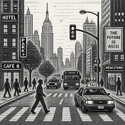 urban street with city activity
