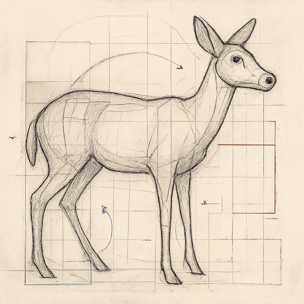 animal standing in natural pose