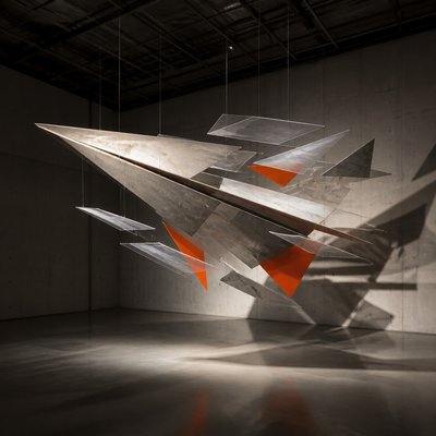 a paper plane, clean minimal composition on a plain background, no text