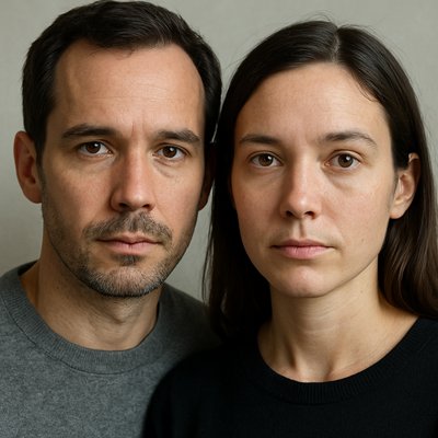portrait of two people together