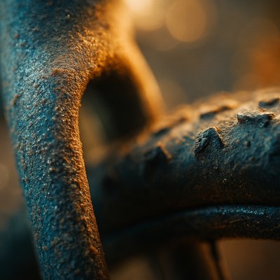 bicyle resting against a wall