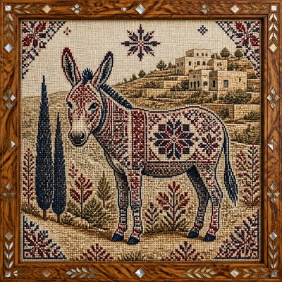 animal standing in natural pose — Palestinian Art Style