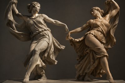 two ancient greek dancers