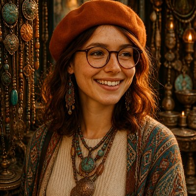 Bohemian Jewelry Design Style Transfer Example