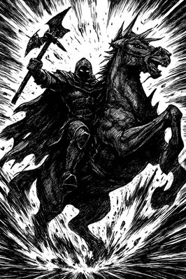 a man riding on the back of a horse