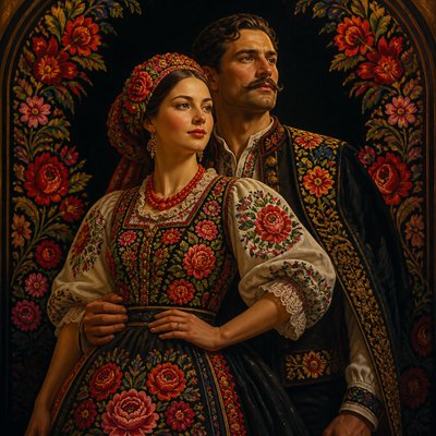 portrait of two people together