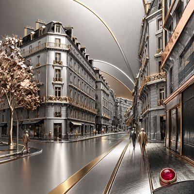 Modern Contemporary Jewelry Design Style Transfer Example