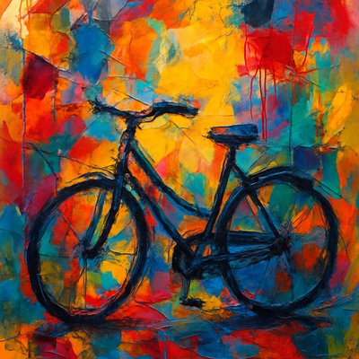 bicyle resting against a wall