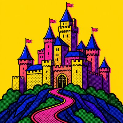 majestic castle on a hilltop