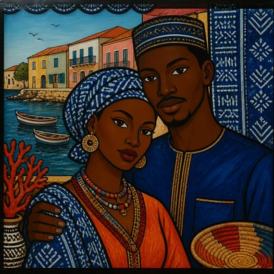 portrait of two people together