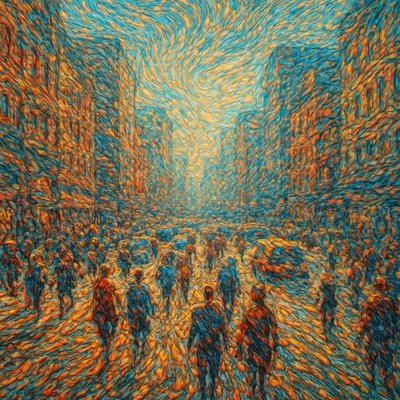 urban street with city activity