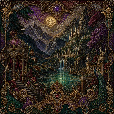 wide landscape with natural scenery — Victorian Architecture Art