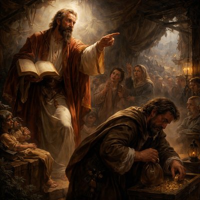 Express without words “Thou therefore which teachest another, teachest thou not thyself? thou that preachest a man should not steal, dost thou steal?” (Romans 2:21, KJV)
