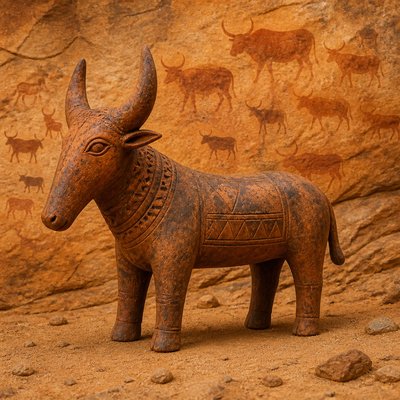 animal standing in natural pose — Chadian Art Style