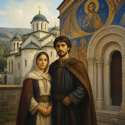 portrait of two people together