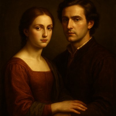 portrait of two people together