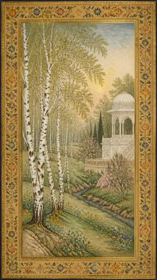 a serene birch forest in soft morning light, no people, no text