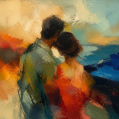 portrait of two people together
