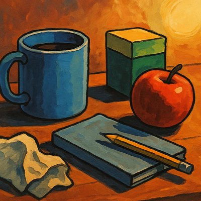 still life with everyday objects