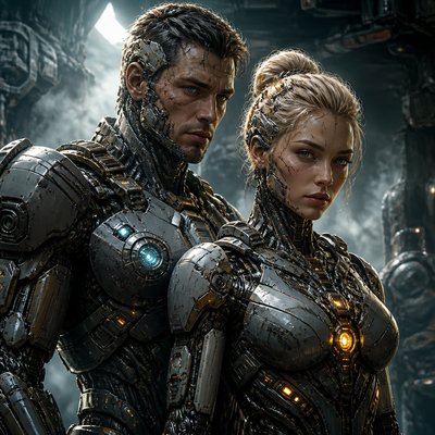 portrait of two people together