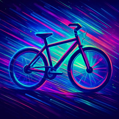 bicyle resting against a wall