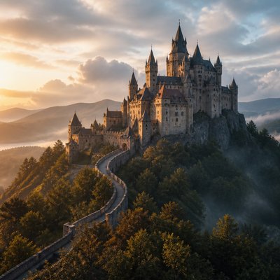 majestic castle on a hilltop