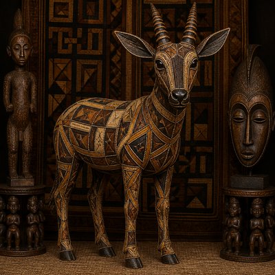 animal standing in natural pose — Congolese Art Style
