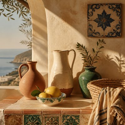 still life with everyday objects — Mediterranean Architecture Art