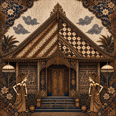house with front view — Indonesian Art Style