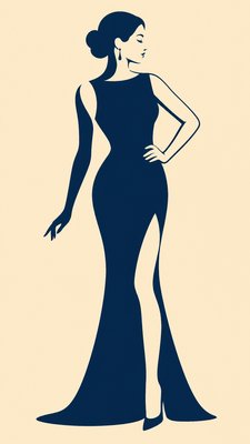 full-length portrait of an elegant figure