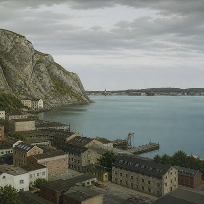 wide landscape with natural scenery — New Objectivity Art Style