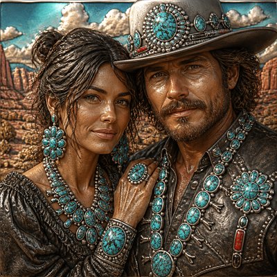 portrait of two people together