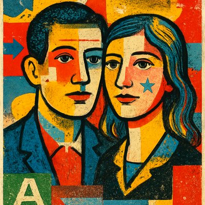 portrait of two people together