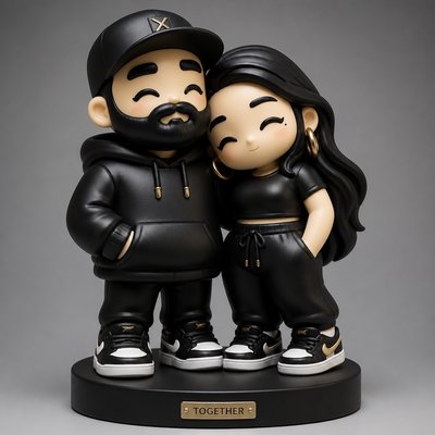 portrait of two people together — Art Toy Sculpture