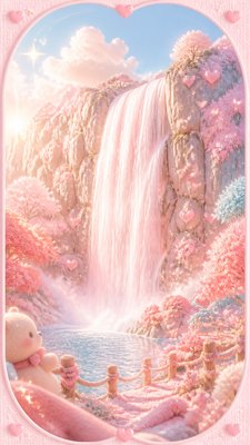 towering waterfall cascading down a cliff