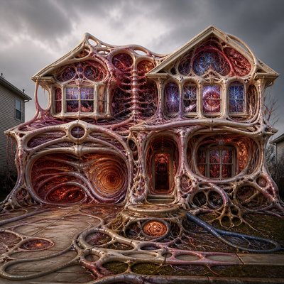 Architectural Anatomy Surrealism Art Style Style Transfer Example