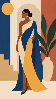 full-length portrait of an elegant figure
