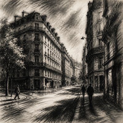Charcoal Portrait Art Style Style Transfer Example