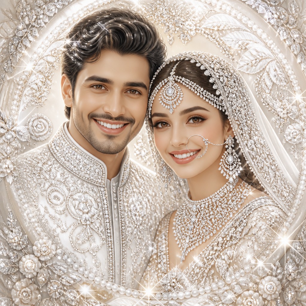 portrait of two people together — Bridal Jewelry Design