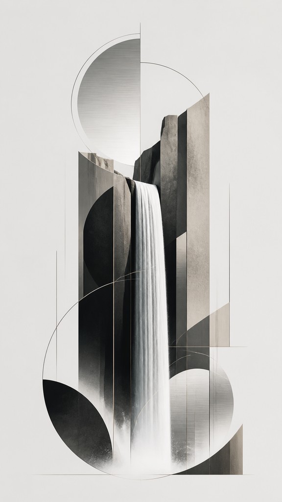 towering waterfall cascading down a cliff