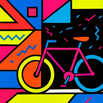 bicyle resting against a wall