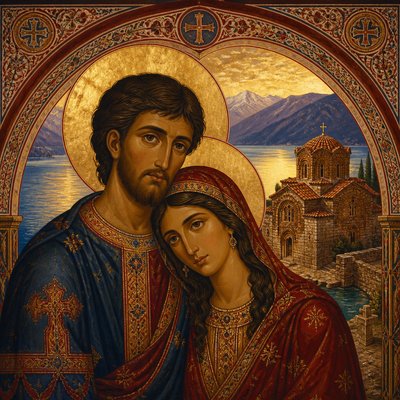 portrait of two people together